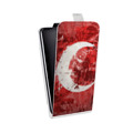 Дизайнерский вертикальный чехол-книжка для HTC One A9S Флаг Турции