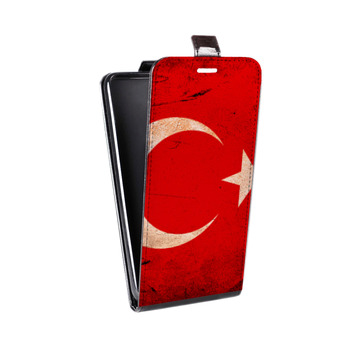 Дизайнерский вертикальный чехол-книжка для Iphone 7 Флаг Турции (на заказ)