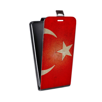 Дизайнерский вертикальный чехол-книжка для Huawei Honor 8 Флаг Турции (на заказ)