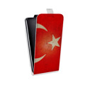Дизайнерский вертикальный чехол-книжка для Nokia 7.1 Флаг Турции