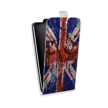 Дизайнерский вертикальный чехол-книжка для Samsung Galaxy A3 Флаг Британии (на заказ)