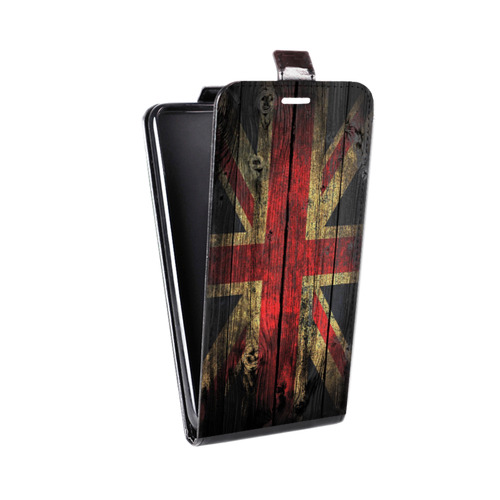 Дизайнерский вертикальный чехол-книжка для Microsoft Lumia 435 Флаг Британии