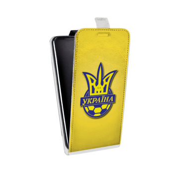 Дизайнерский вертикальный чехол-книжка для Samsung Galaxy Note 5 Флаг Украины (на заказ)