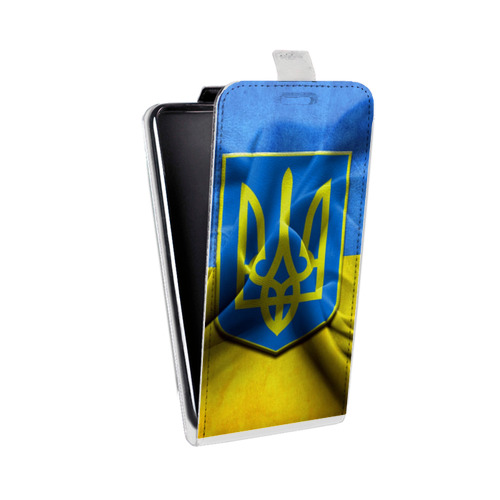 Дизайнерский вертикальный чехол-книжка для Motorola Moto E7 Plus Флаг Украины