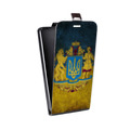 Дизайнерский вертикальный чехол-книжка для HTC Desire 200 Флаг Украины