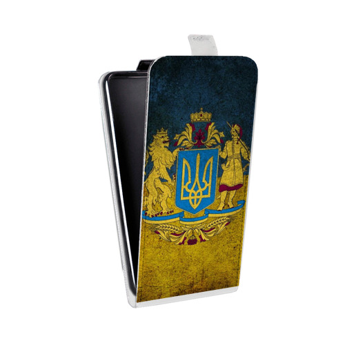 Дизайнерский вертикальный чехол-книжка для Samsung Galaxy Grand Флаг Украины