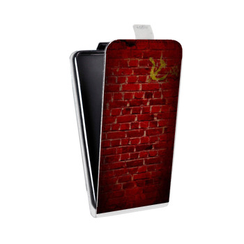 Дизайнерский вертикальный чехол-книжка для Huawei Honor 30i Флаг СССР (на заказ)