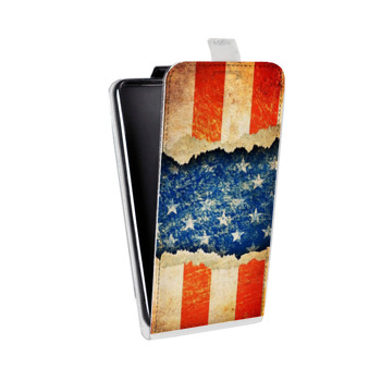 Дизайнерский вертикальный чехол-книжка для Huawei Honor 8 Флаг США (на заказ)