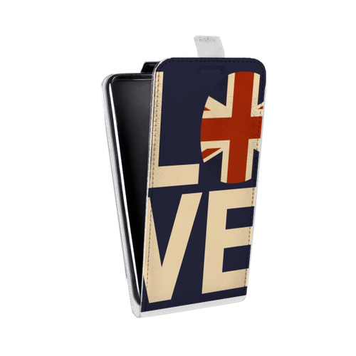 Дизайнерский вертикальный чехол-книжка для Samsung Galaxy A3 (2017) Флаг Британии