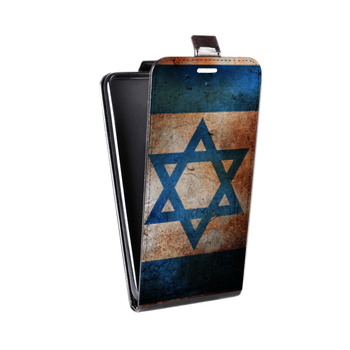 Дизайнерский вертикальный чехол-книжка для Samsung Galaxy S6 Edge Флаг Израиля (на заказ)