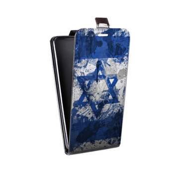 Дизайнерский вертикальный чехол-книжка для Huawei P9 Lite Флаг Израиля (на заказ)