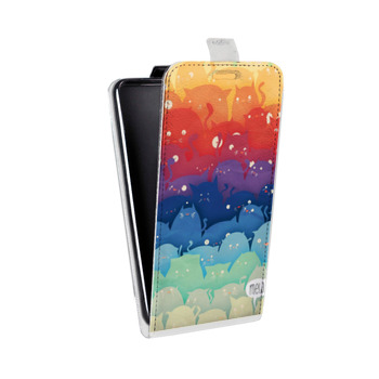 Дизайнерский вертикальный чехол-книжка для Samsung Galaxy A3 Кошки (на заказ)
