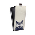 Дизайнерский вертикальный чехол-книжка для LG G3 (Dual-LTE) Кошки