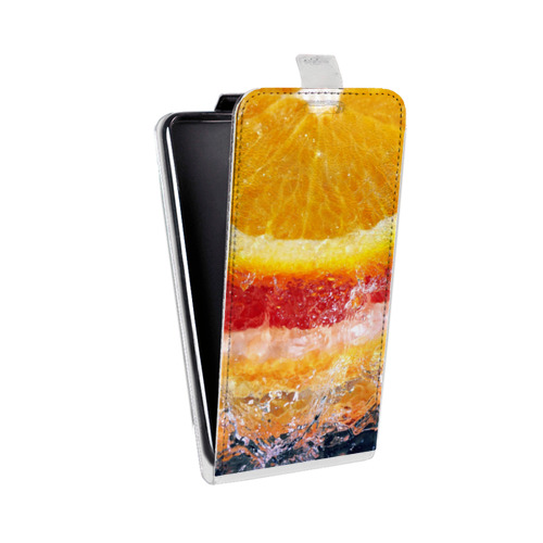 Дизайнерский вертикальный чехол-книжка для Alcatel One Touch Idol Ultra Апельсины