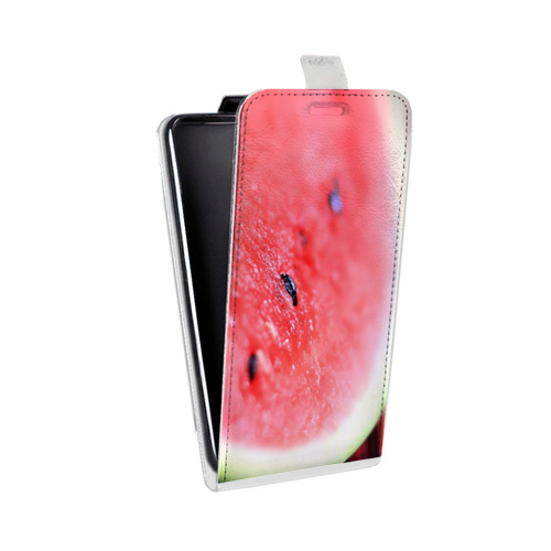 Дизайнерский вертикальный чехол-книжка для LG G7 Fit Арбузы