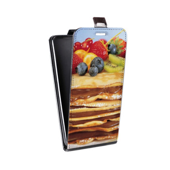 Дизайнерский вертикальный чехол-книжка для Huawei P10 Lite Блины (на заказ)