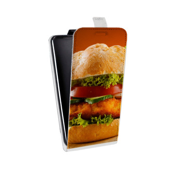 Дизайнерский вертикальный чехол-книжка для Iphone 5s Бургеры (на заказ)