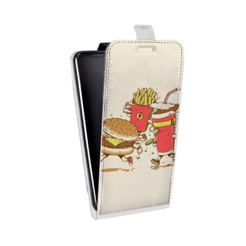 Дизайнерский вертикальный чехол-книжка для Samsung Galaxy S5 (Duos) Бургеры (на заказ)