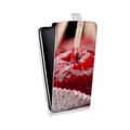 Дизайнерский вертикальный чехол-книжка для HTC One M9 Вишня