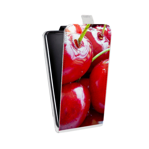 Дизайнерский вертикальный чехол-книжка для HTC U Ultra Вишня
