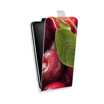 Дизайнерский вертикальный чехол-книжка для Iphone 5s Вишня (на заказ)