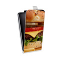 Дизайнерский вертикальный чехол-книжка для Iphone 12 Pro Бургеры