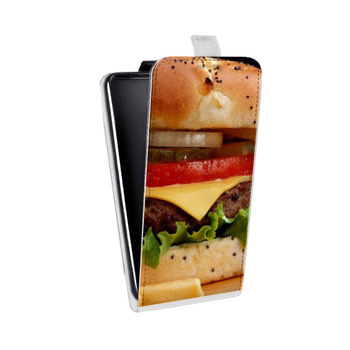 Дизайнерский вертикальный чехол-книжка для Alcatel One Touch Pop D5 Бургеры (на заказ)