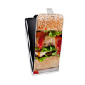 Дизайнерский вертикальный чехол-книжка для HTC 10 Бургеры