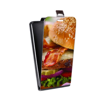 Дизайнерский вертикальный чехол-книжка для Samsung Galaxy Note 5 Бургеры (на заказ)
