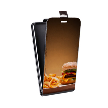 Дизайнерский вертикальный чехол-книжка для Iphone 7 Бургеры (на заказ)