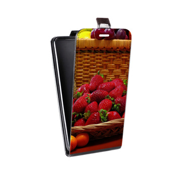 Дизайнерский вертикальный чехол-книжка для Huawei Honor 8s Клубника (на заказ)