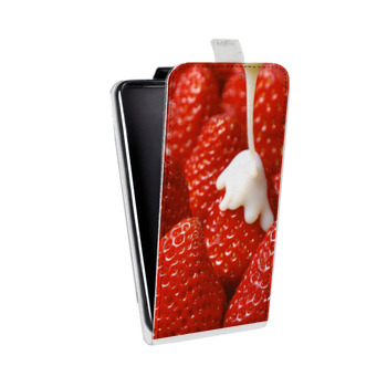 Дизайнерский вертикальный чехол-книжка для Xiaomi Mi5S Plus Клубника (на заказ)