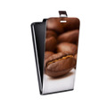 Дизайнерский вертикальный чехол-книжка для Alcatel One Touch Idol Ultra Кофе напиток