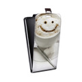 Дизайнерский вертикальный чехол-книжка для Alcatel Pixi 4 (5) Кофе напиток