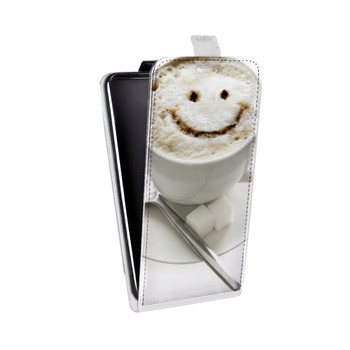 Дизайнерский вертикальный чехол-книжка для Huawei Honor 8 Кофе напиток (на заказ)