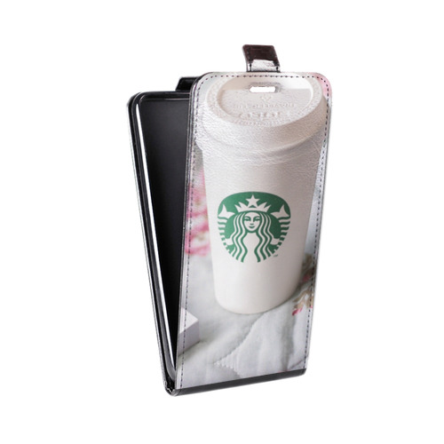 Дизайнерский вертикальный чехол-книжка для HTC Desire 12 Кофе напиток