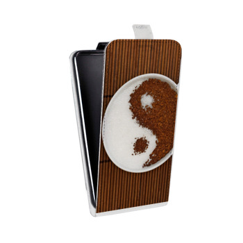 Дизайнерский вертикальный чехол-книжка для Huawei Honor 7A Кофе напиток (на заказ)