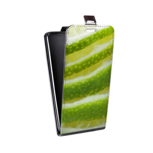 Дизайнерский вертикальный чехол-книжка для LG X Style Лайм