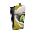 Дизайнерский вертикальный чехол-книжка для Huawei Honor 3x Лайм