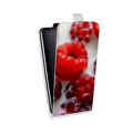 Дизайнерский вертикальный чехол-книжка для Huawei P10 Plus Малина