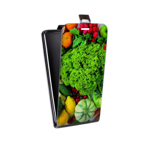 Дизайнерский вертикальный чехол-книжка для Sony Xperia XZ2 Compact Овощи