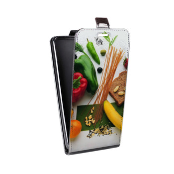 Дизайнерский вертикальный чехол-книжка для Samsung Galaxy S5 (Duos) Овощи (на заказ)