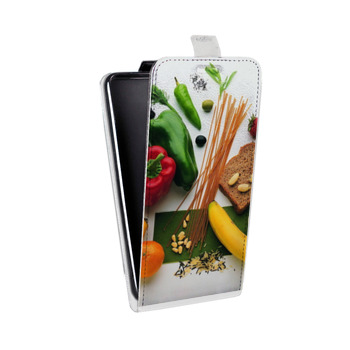 Дизайнерский вертикальный чехол-книжка для Samsung Galaxy S5 (Duos) Овощи (на заказ)