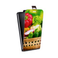 Дизайнерский вертикальный чехол-книжка для Meizu M5 Овощи
