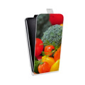 Дизайнерский вертикальный чехол-книжка для HTC U Ultra Овощи
