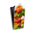 Дизайнерский вертикальный чехол-книжка для Samsung Galaxy Trend Lite Овощи