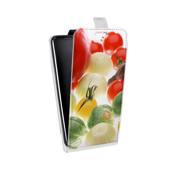 Дизайнерский вертикальный чехол-книжка для Iphone Xs Max Овощи (на заказ)