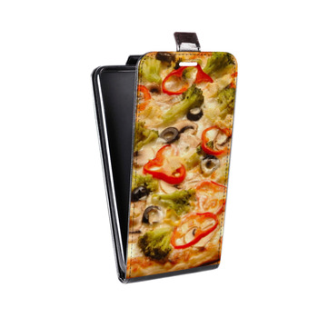 Дизайнерский вертикальный чехол-книжка для Samsung Galaxy S6 Edge Пицца (на заказ)