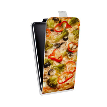 Дизайнерский вертикальный чехол-книжка для Samsung Galaxy Alpha Пицца (на заказ)