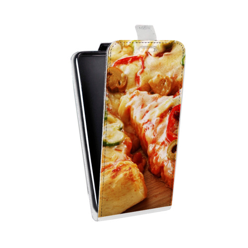 Дизайнерский вертикальный чехол-книжка для Samsung Galaxy Core Пицца